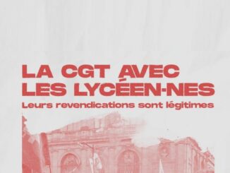 Affiche de la CGT : La CGT avec les lycéen·nes, leurs revendications sont légitimes